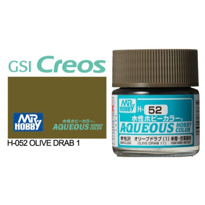 [GUNZE] Aqueous Hobby Color H052 Olive Drab (1) 10ml