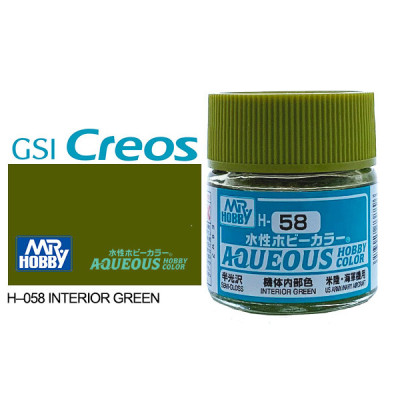 [GUNZE] Aqueous Hobby Color H058 Interior Green 10ml