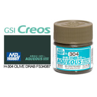 [GUNZE] Aqueous Hobby Color H304 Olive Drab FS 34087 10ml