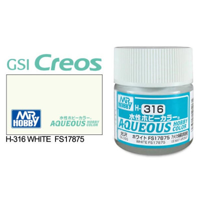 [GUNZE] Aqueous Hobby Color H316 White FS 17875 10ml
