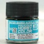 [GUNZE] Mr. Hobby Aqueous Hobby Color H28 Metal Black 10ml